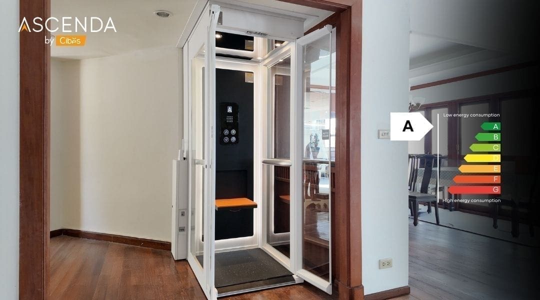 Ascenda Lift ลิฟท์กระจกรอบด้าน มาพร้อม LABEL A ลิฟท์ประหยัดพลังงาน