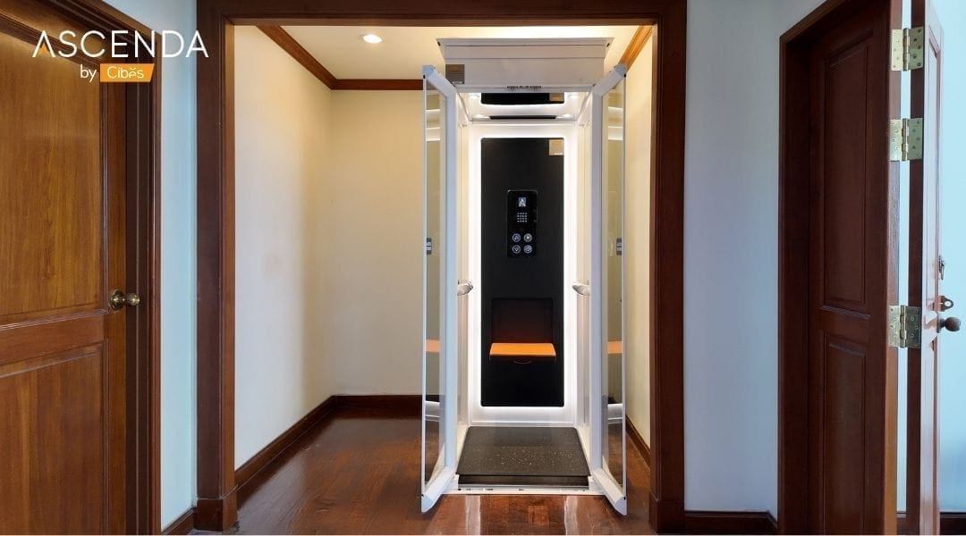 Ascenda Lift ลิฟท์กระจกรอบด้านที่ออกแบบมาเพื่อบ้าน 2 ชั้น